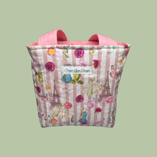 Parisian Daydreams Quilted Mini Tote Bag
