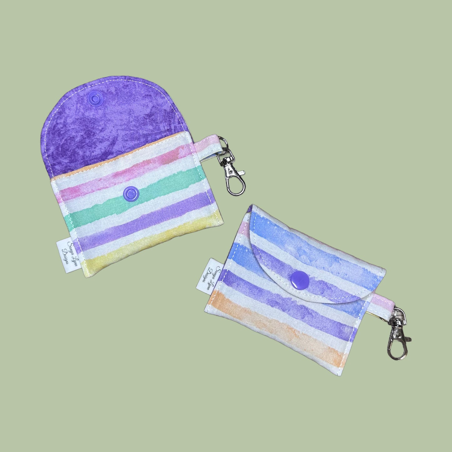 Pastel Stripes Earbud Pouch