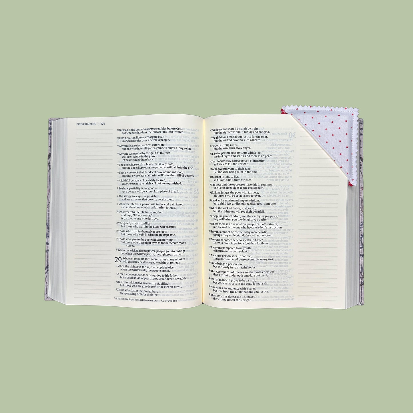 Red Bandana Quilted Corner Bookmark