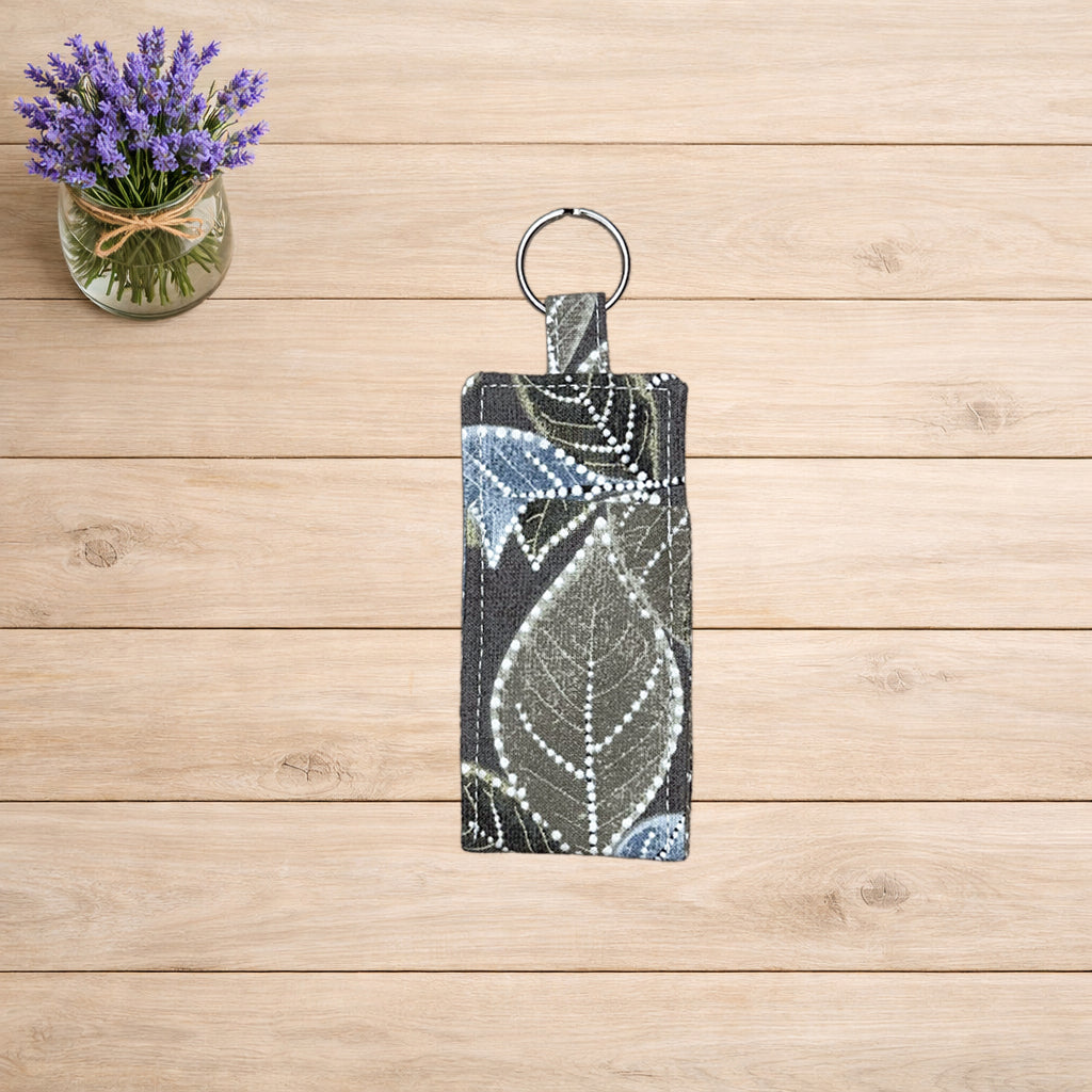 Earthy Leaves Lip Balm Holder Keychain *Limited Edition*