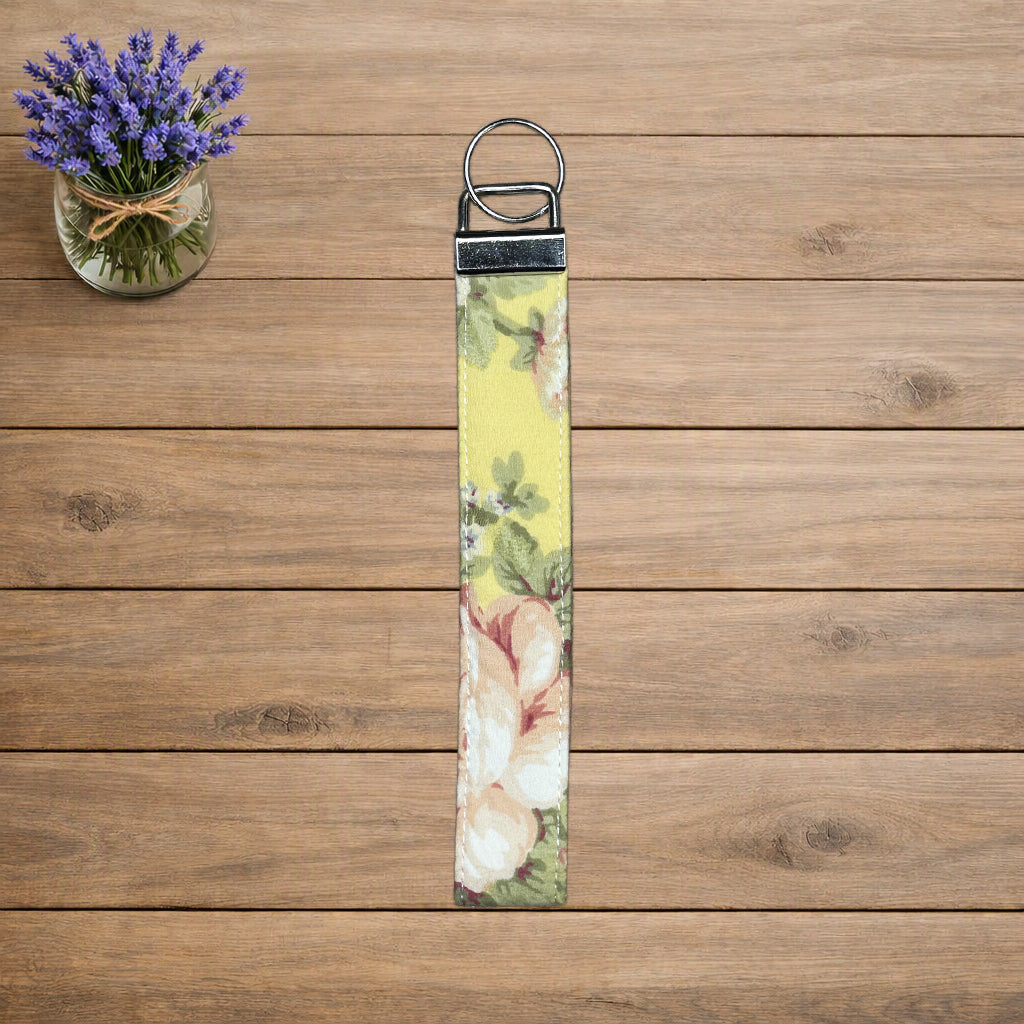 Vintage Yellow Floral Wristlet