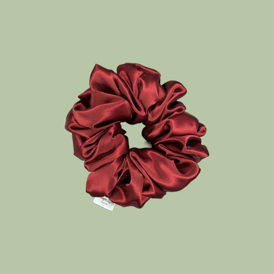 Carriage Red Satin Scrunchie