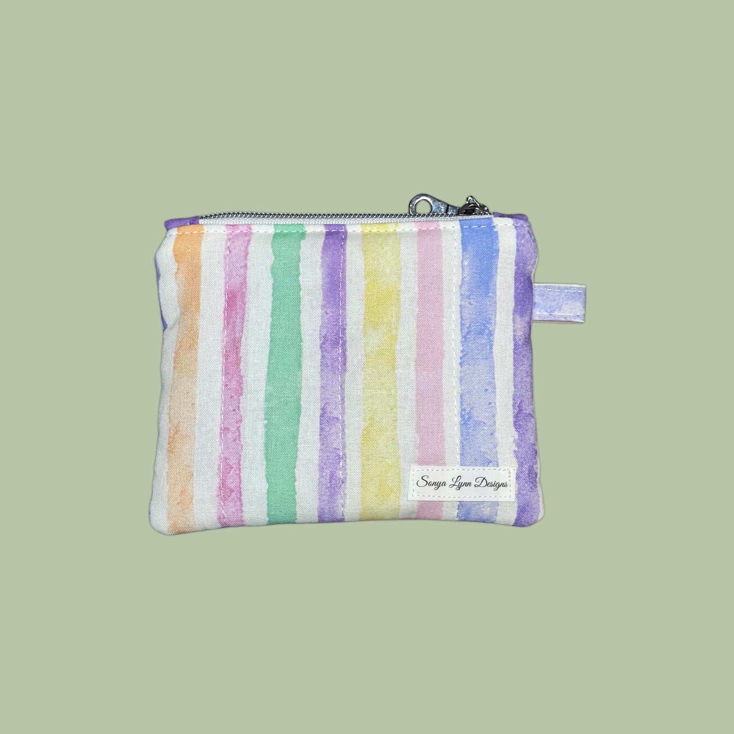 Pastel Stripes Keychain Wallet