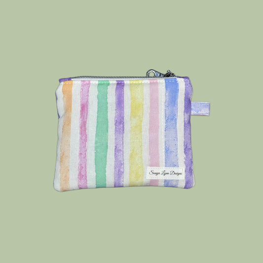 Pastel Stripes Keychain Wallet