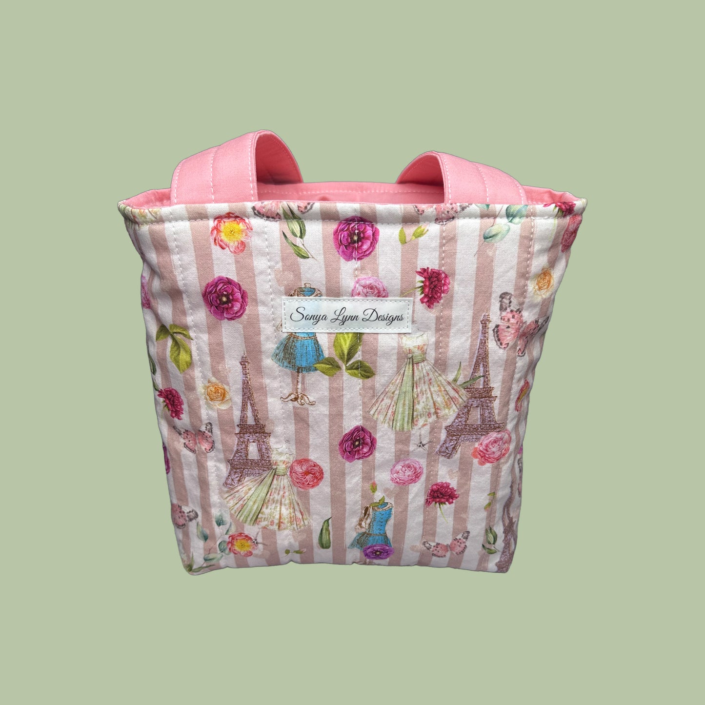 Parisian Daydreams Quilted Mini Tote Bag