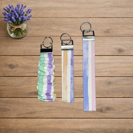 Pastel Stripes Wristlet