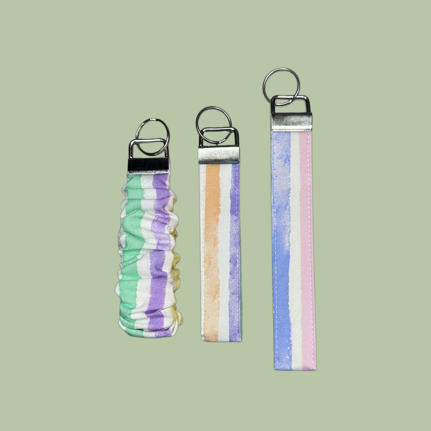 Pastel Stripes Wristlet