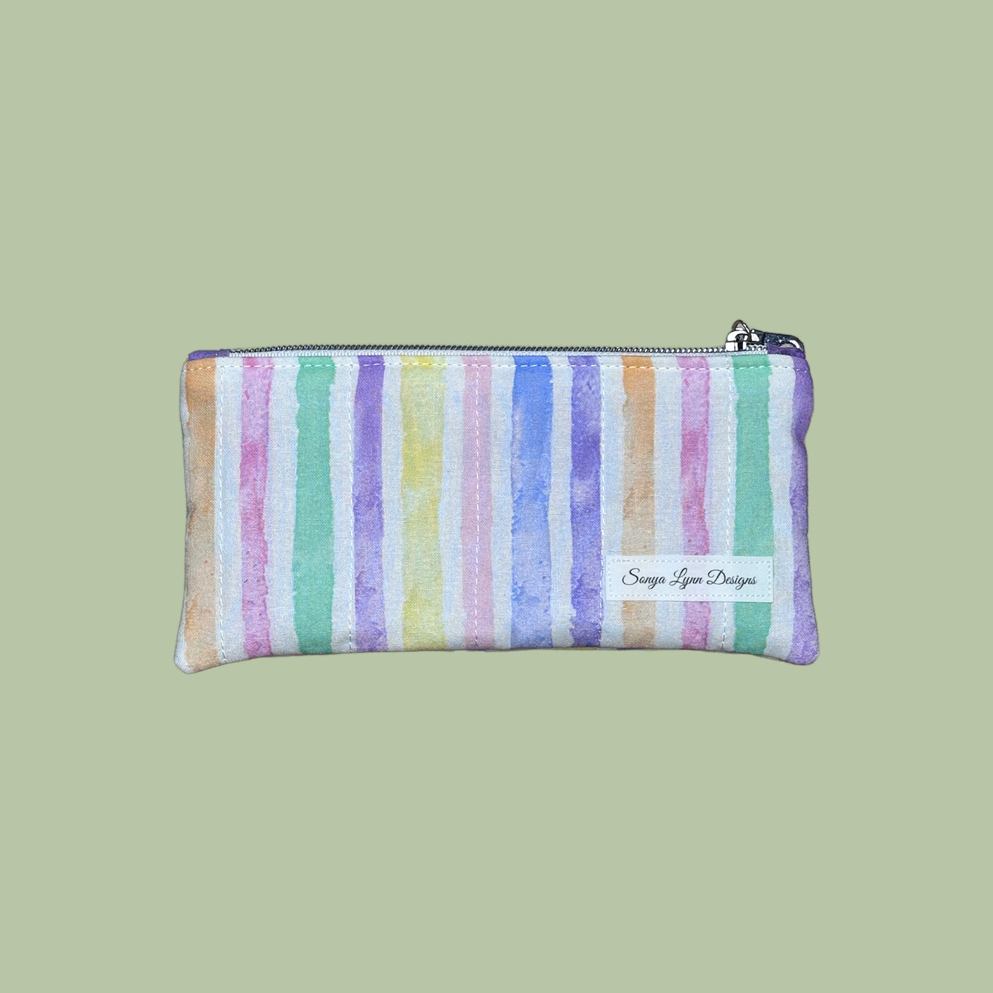 Pastel Stripes Glasses/Pencil Pouch