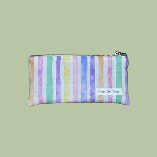 Pastel Stripes Glasses/Pencil Pouch