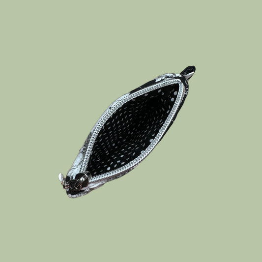 Black & White Floral Keychain Wallet