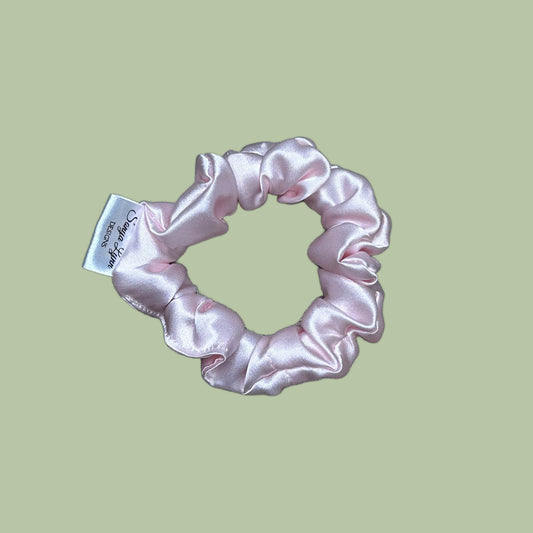 Pink Satin Scrunchie