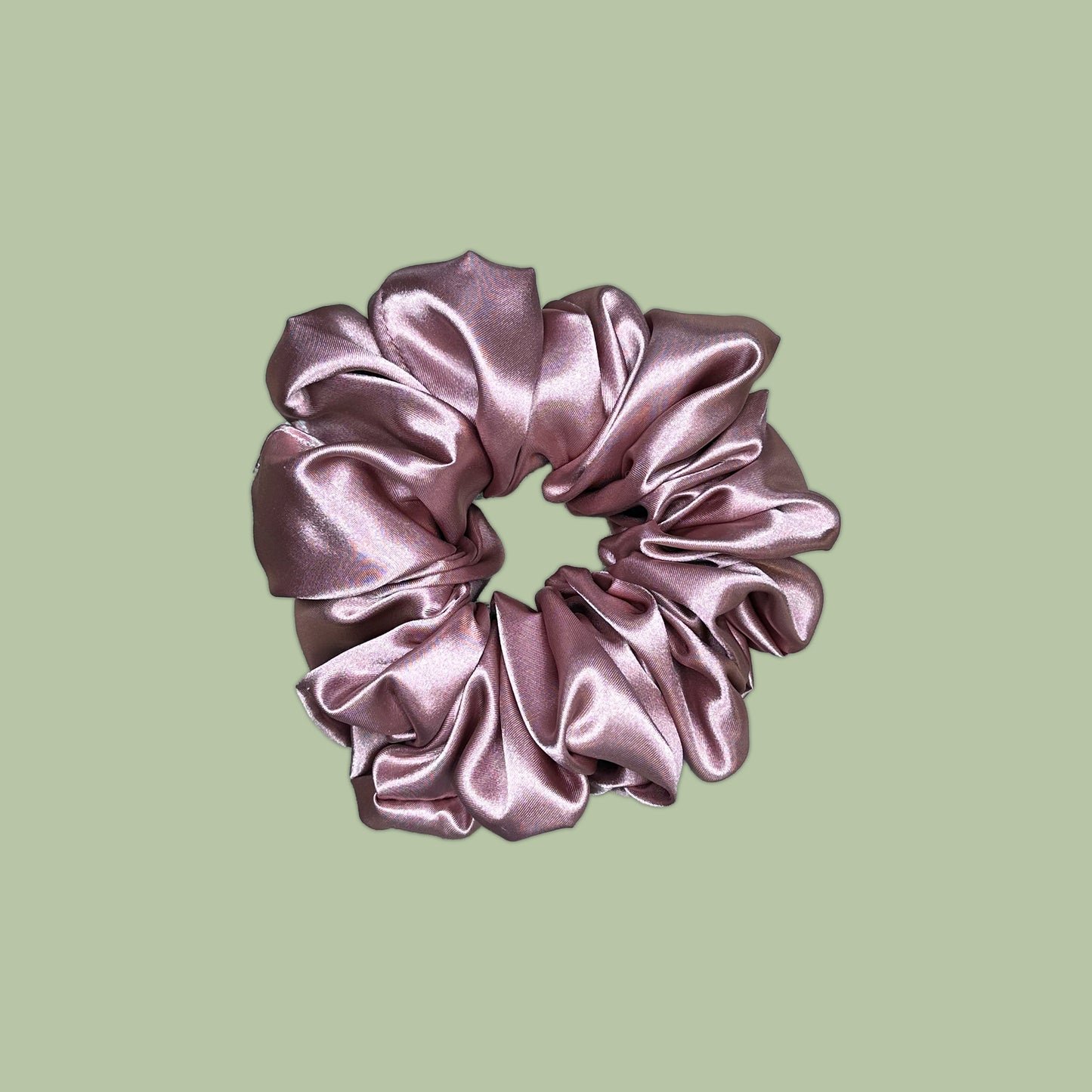Dusty Rose Satin Scrunchie