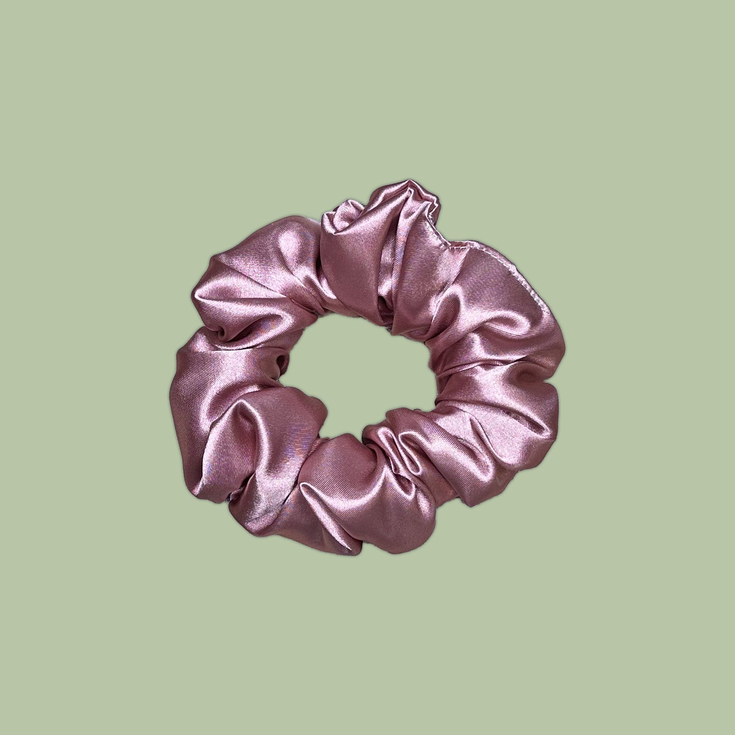 Dusty Rose Satin Scrunchie