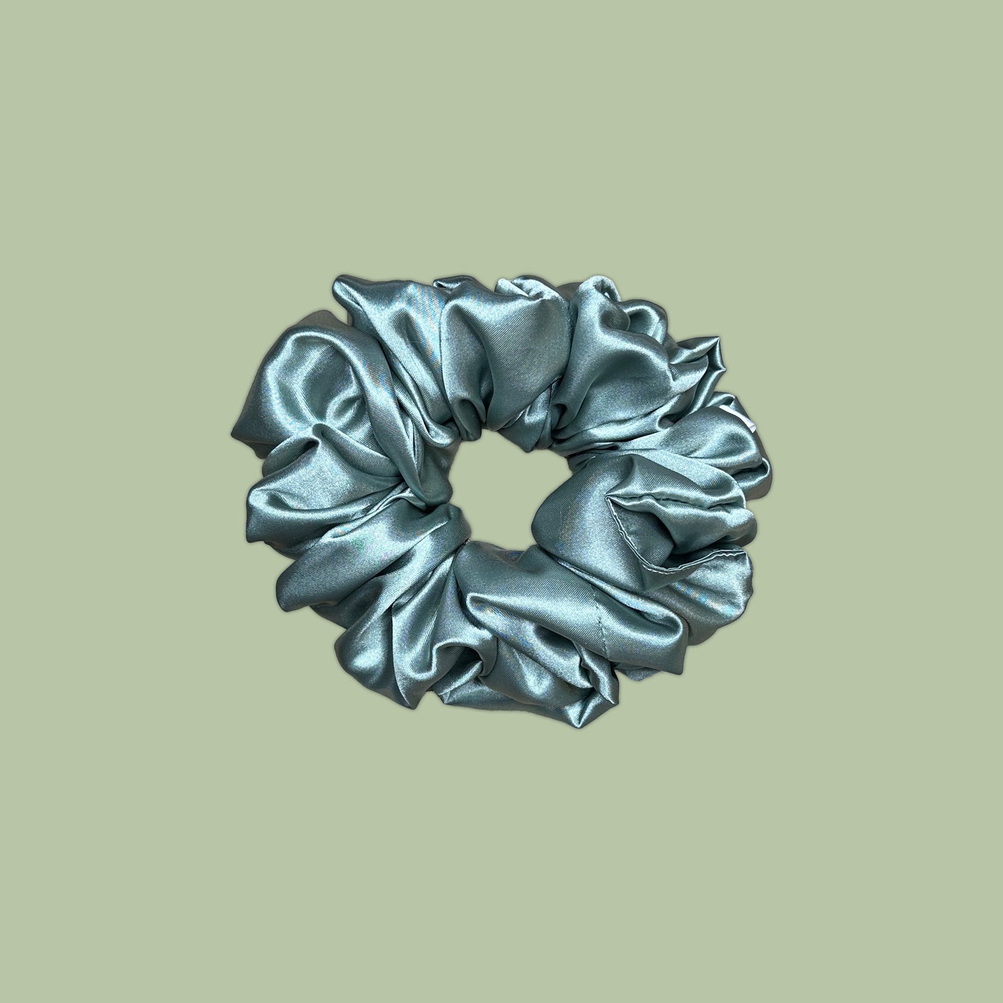 Dusty Sage Satin Scrunchie