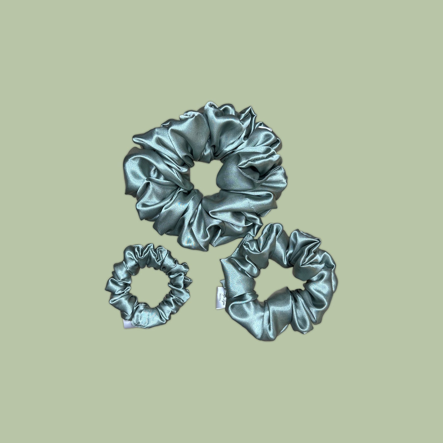 Dusty Sage Satin Scrunchie