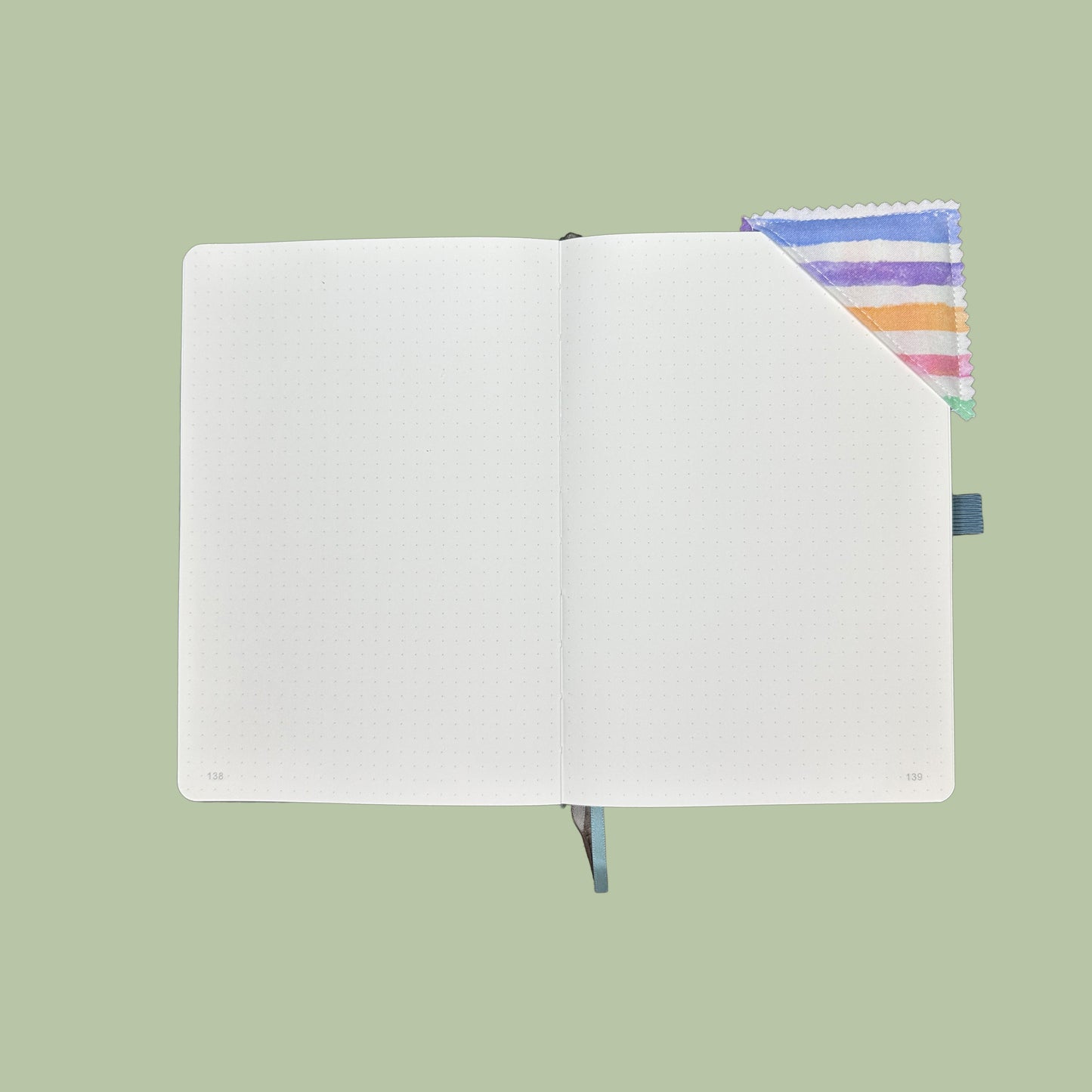 Pastel Stripes Quilted Corner Bookmark