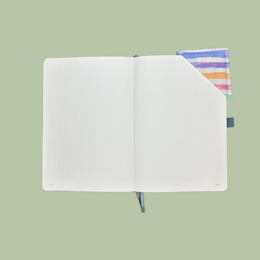 Pastel Stripes Quilted Corner Bookmark