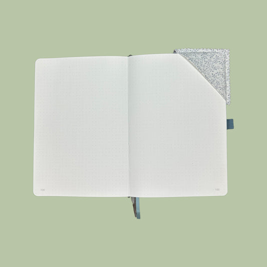 Dark Gray Sunflowers Quilted Corner Bookmark