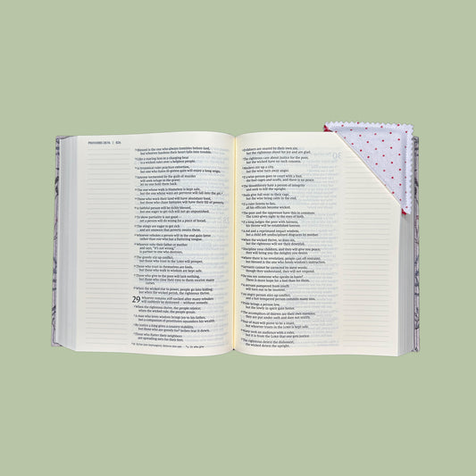 Red Bandana Quilted Corner Bookmark