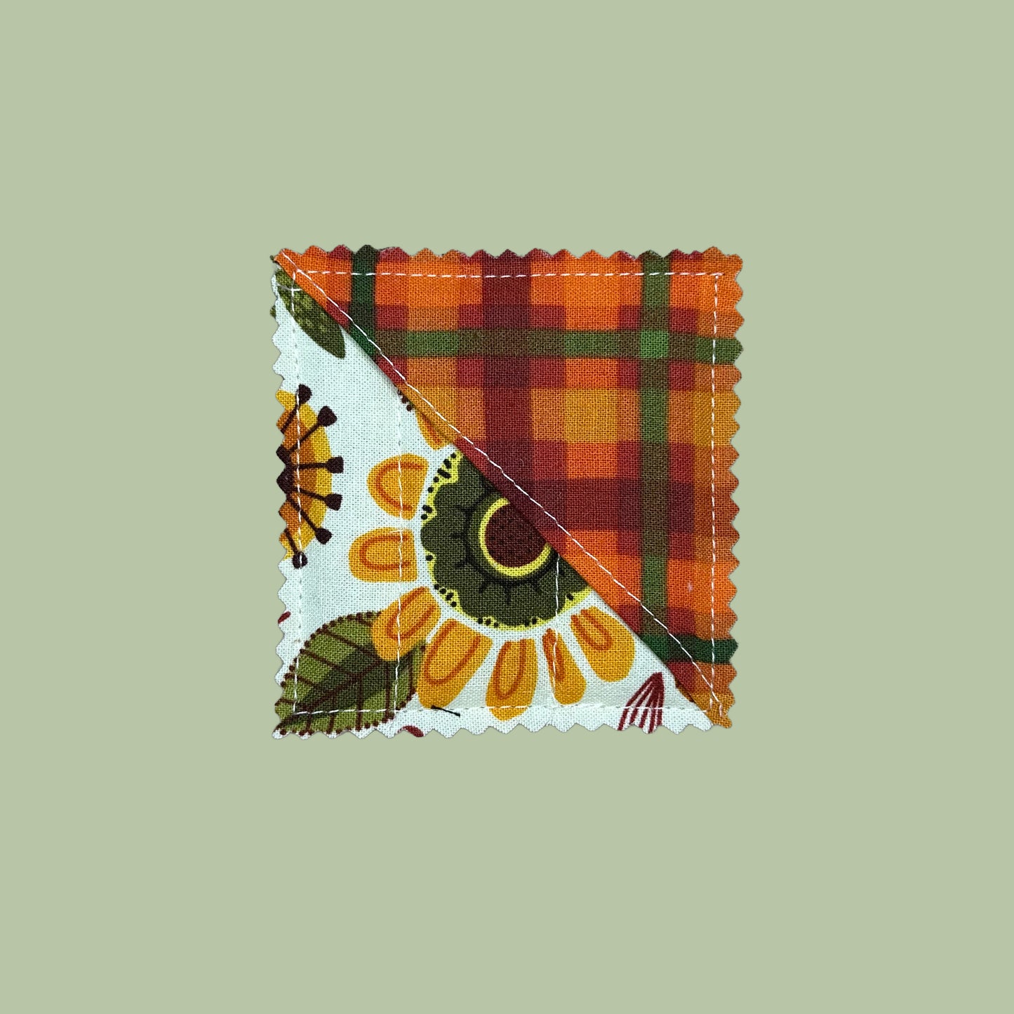 Fall Sunflowers Quilted Corner Bookmark