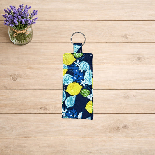 Lemon Blossom Lip Balm Holder Keychain