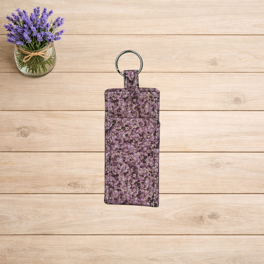 Mauve Blossom Lip Balm Holder Keychain *Limited Edition*
