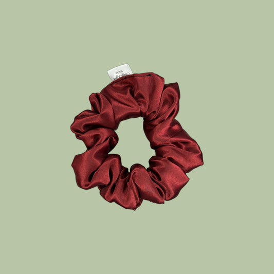 Carriage Red Satin Scrunchie