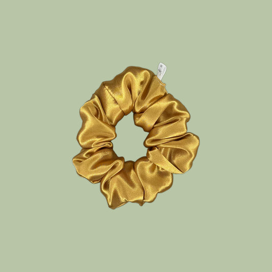 Antique Gold Satin Scrunchie