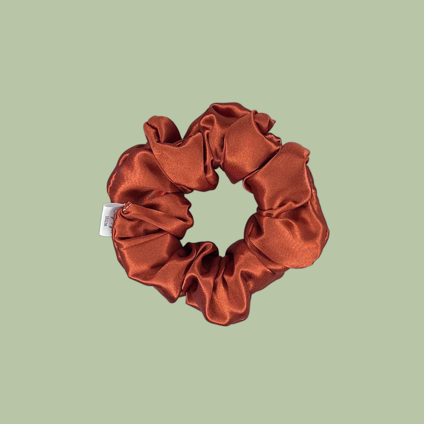 Terracotta Satin Scrunchie