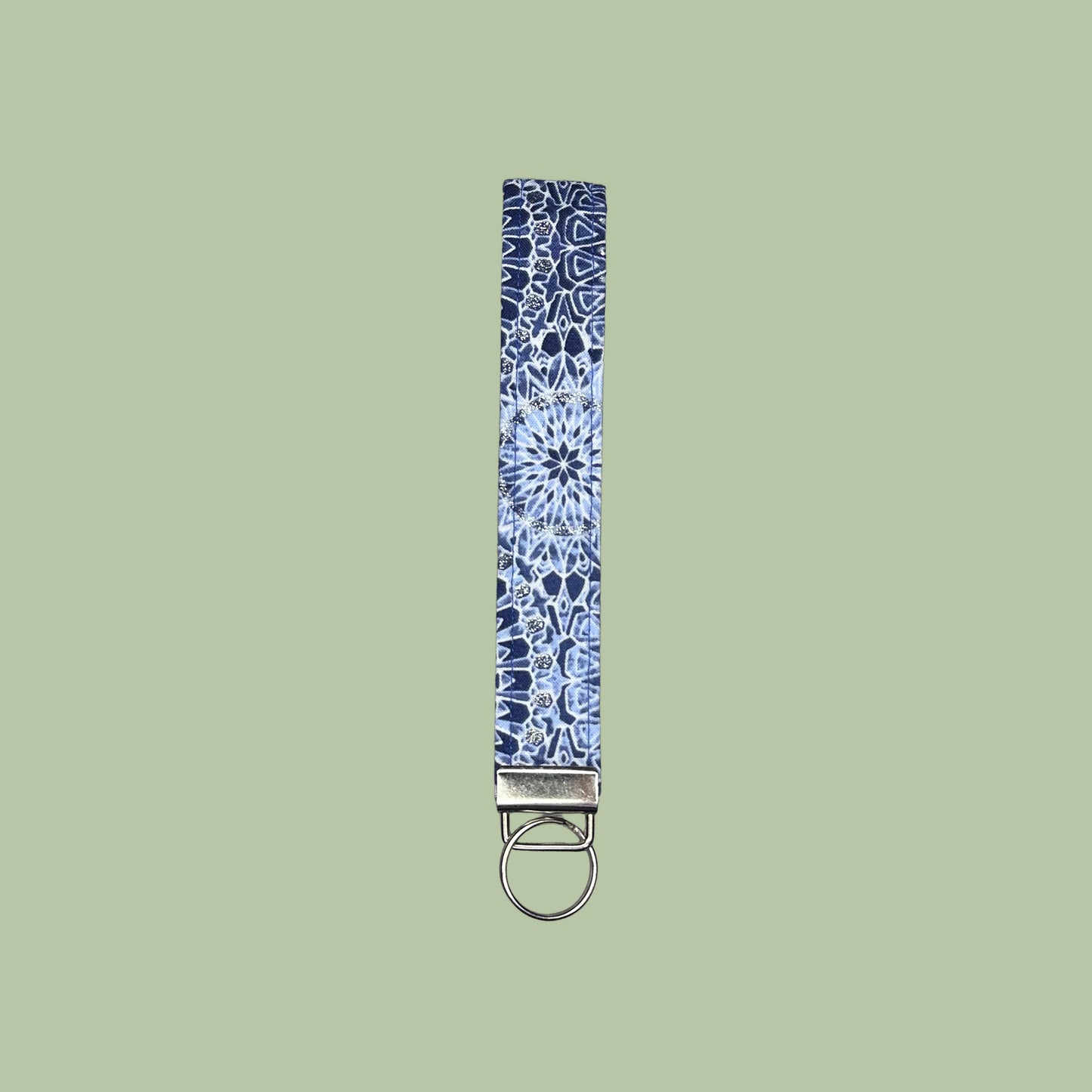 Blue & Silver Kaleidoscope Wristlet, Regular