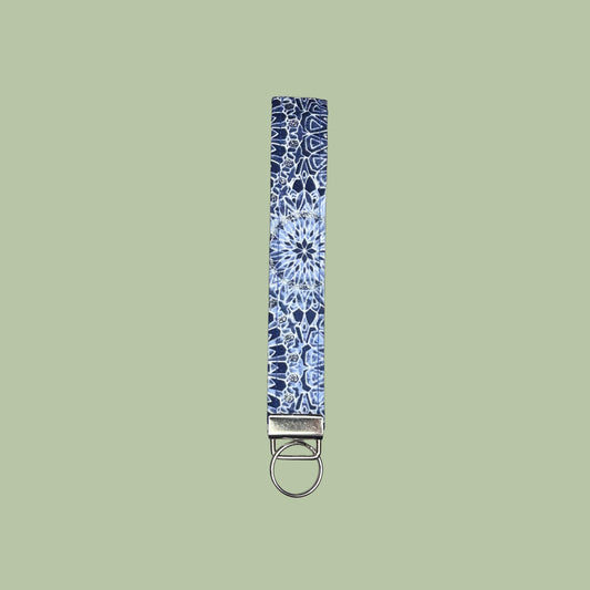 Blue & Silver Kaleidoscope Wristlet, Regular