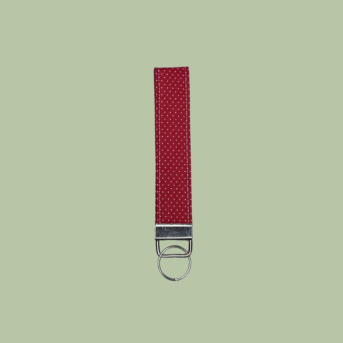 Red & Off-White Mini Dots Wristlet