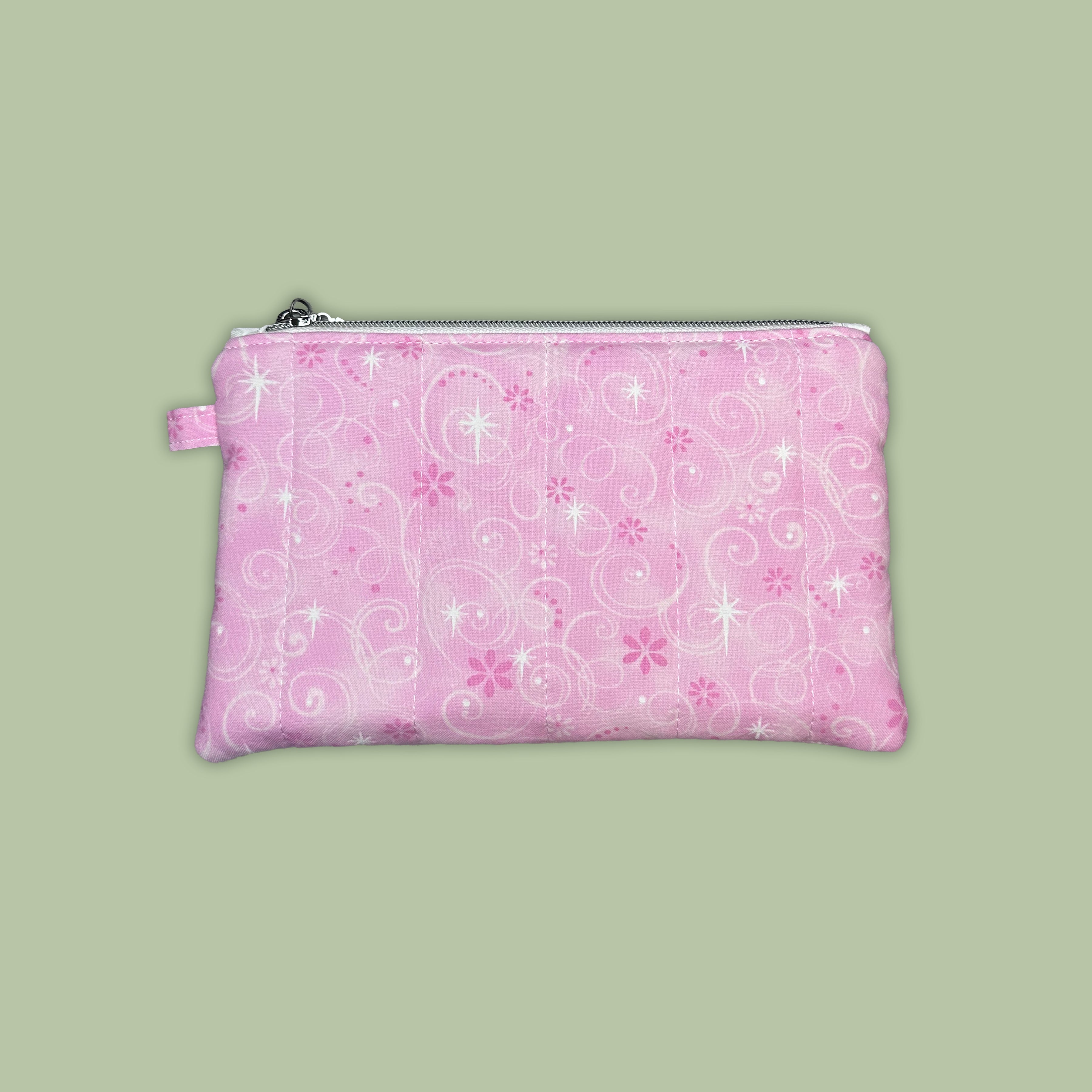 Pink & White Swirls Wallet Pouch