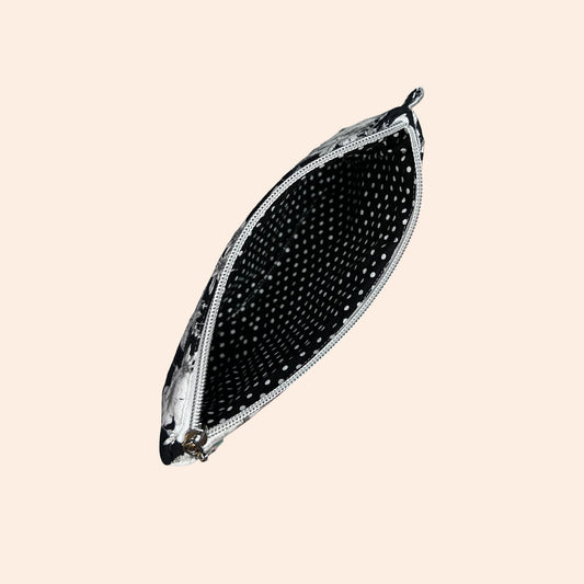 Black & White Floral Wallet Pouch