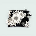 Black & White Floral Keychain Wallet