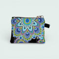 Blue & Gold Mandala Keychain Wallet