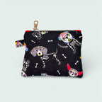 Sugar Skull Puppies Keychain Wallet