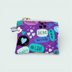 Purple XOXO Keychain Wallet