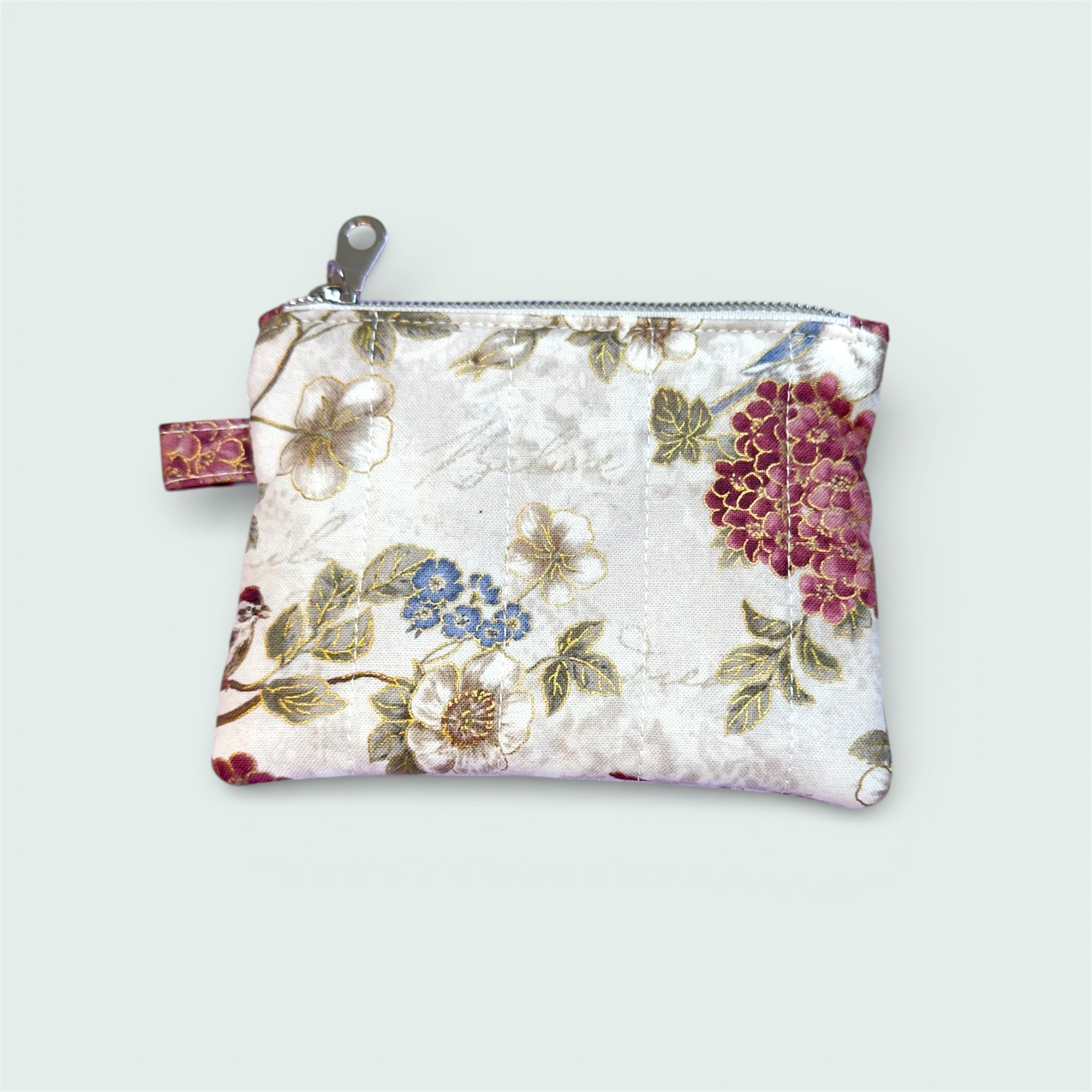 Blush Birds & Blooms Keychain Wallet