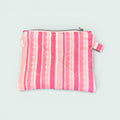 Pink & White Stripes Keychain Wallet