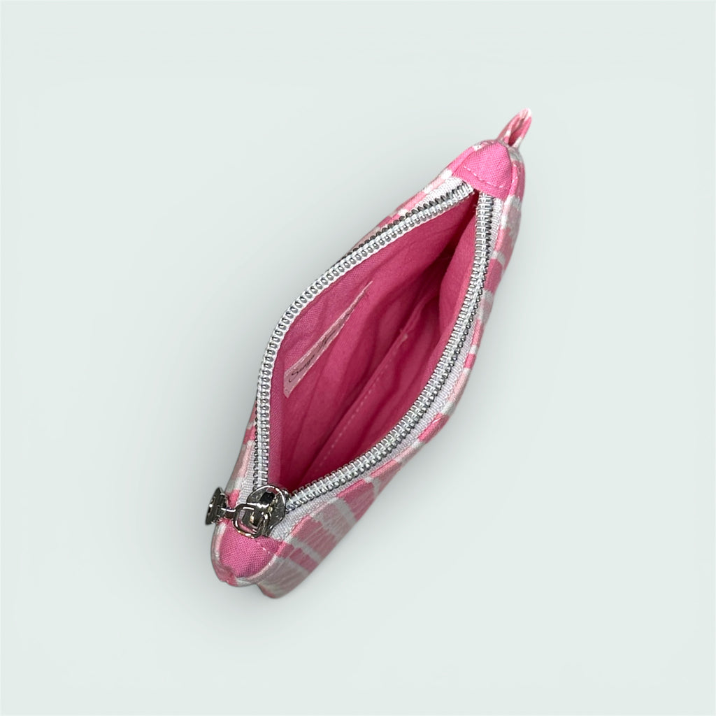 Pink & White Stripes Keychain Wallet