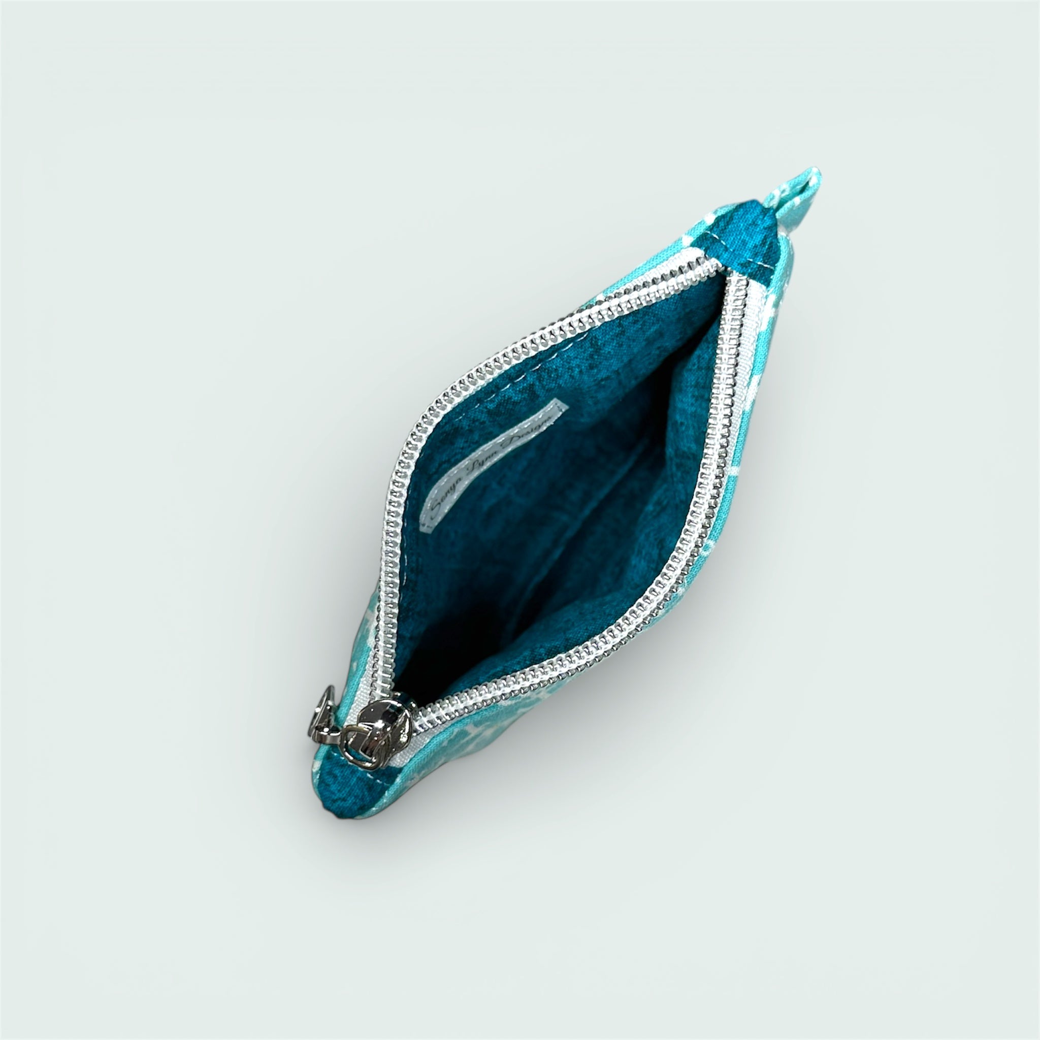 Teal & White Anchors Keychain Wallet