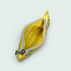 Yellow Mini Floral Keychain Wallet