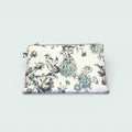Gray Floral Wallet Pouch