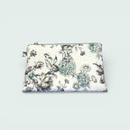 Gray Floral Wallet Pouch