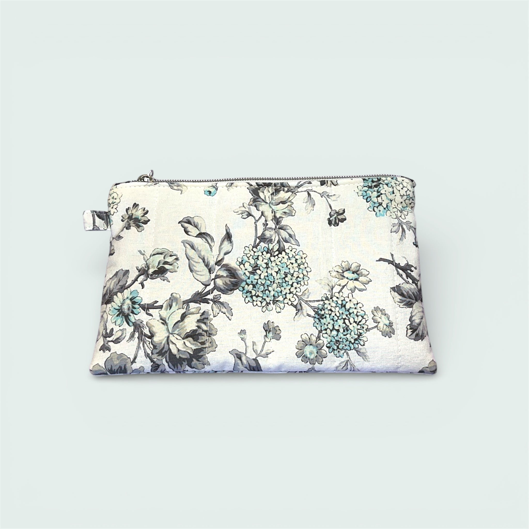Gray Floral Wallet Pouch