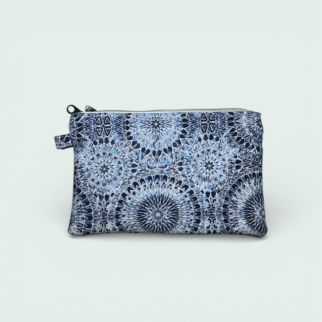 Blue & Silver Kaleidoscope Wallet Pouch