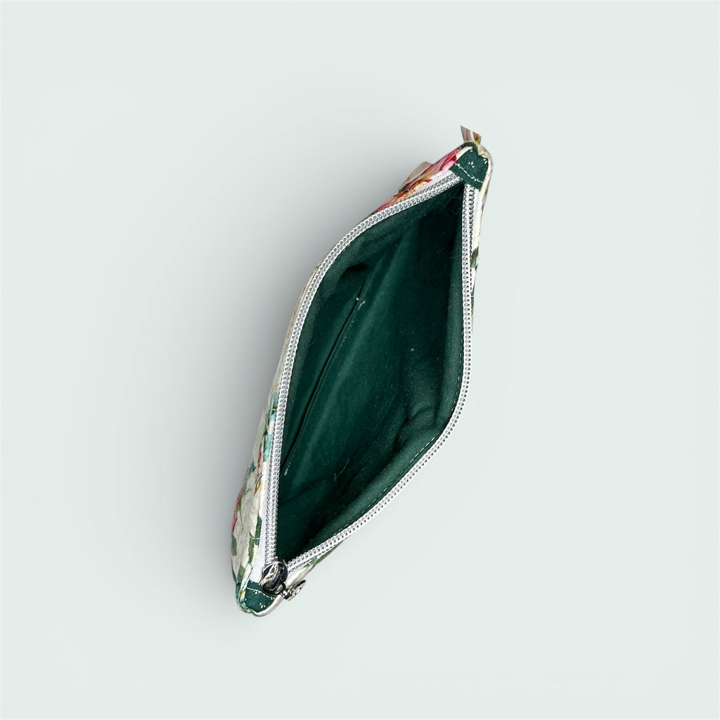 Pink & Beige Floral Wallet Pouch