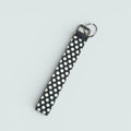 White Dots on Charcoal Gray Wristlet, Regular