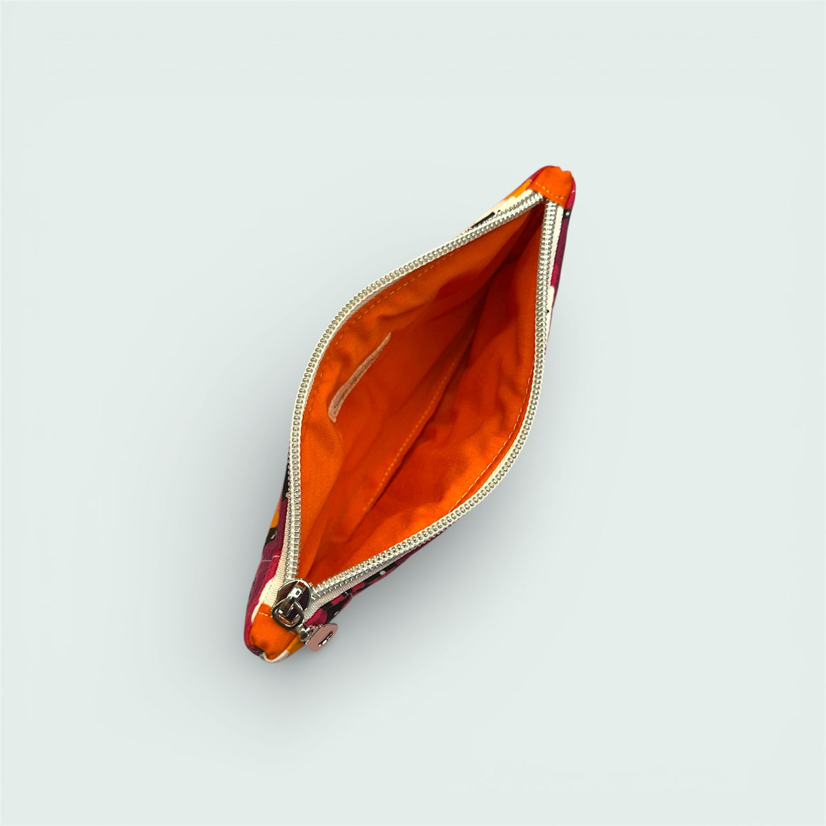 Retro Pink & Orange Floral Glasses / Pencil Pouch
